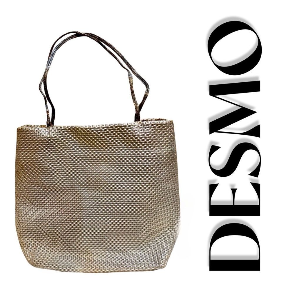 Desmo Sliver reef Woven Leather Braided Strap Shoulder Bag